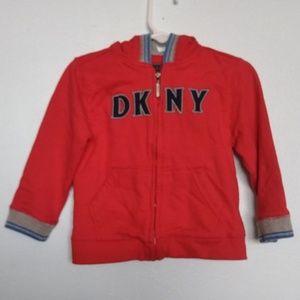DKNY Boys Red Hoodie Zipper Infant SIze 18m